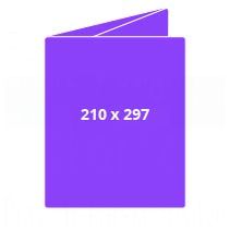 Zloženka 3 x A4: 628x297 mm, zaprt 210x297 mm - C zgib
