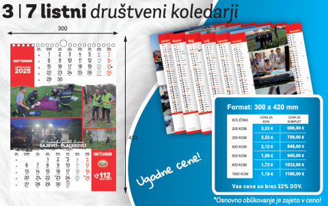 7 listni društveni koledarji