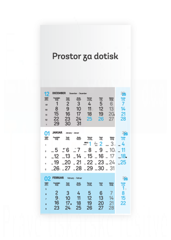 Tridelni poslovni - moder