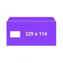 Kuverta - amerikanka: 229x114mm levo okence